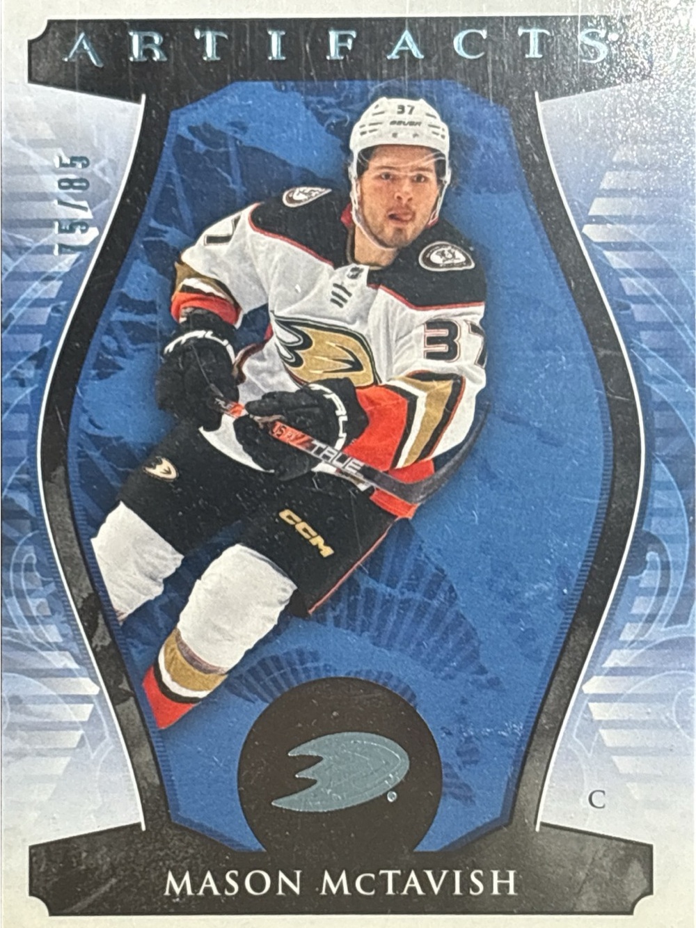 Artifacts Mason McTavish Anaheim Ducks Trading Card - LE 75/85